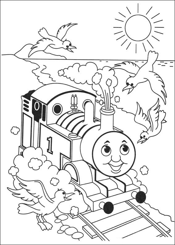 Plansa de colorat cu Trenuletul Thomas 33 27